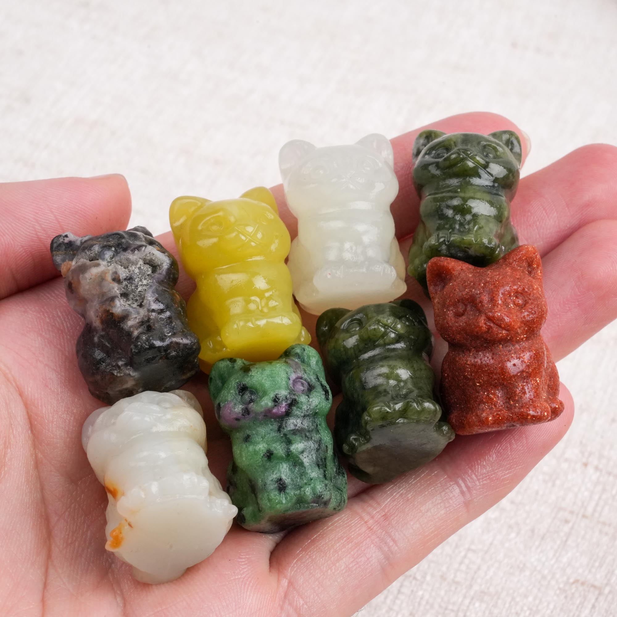 Multi-Material Mini Crystal Kitty Carving