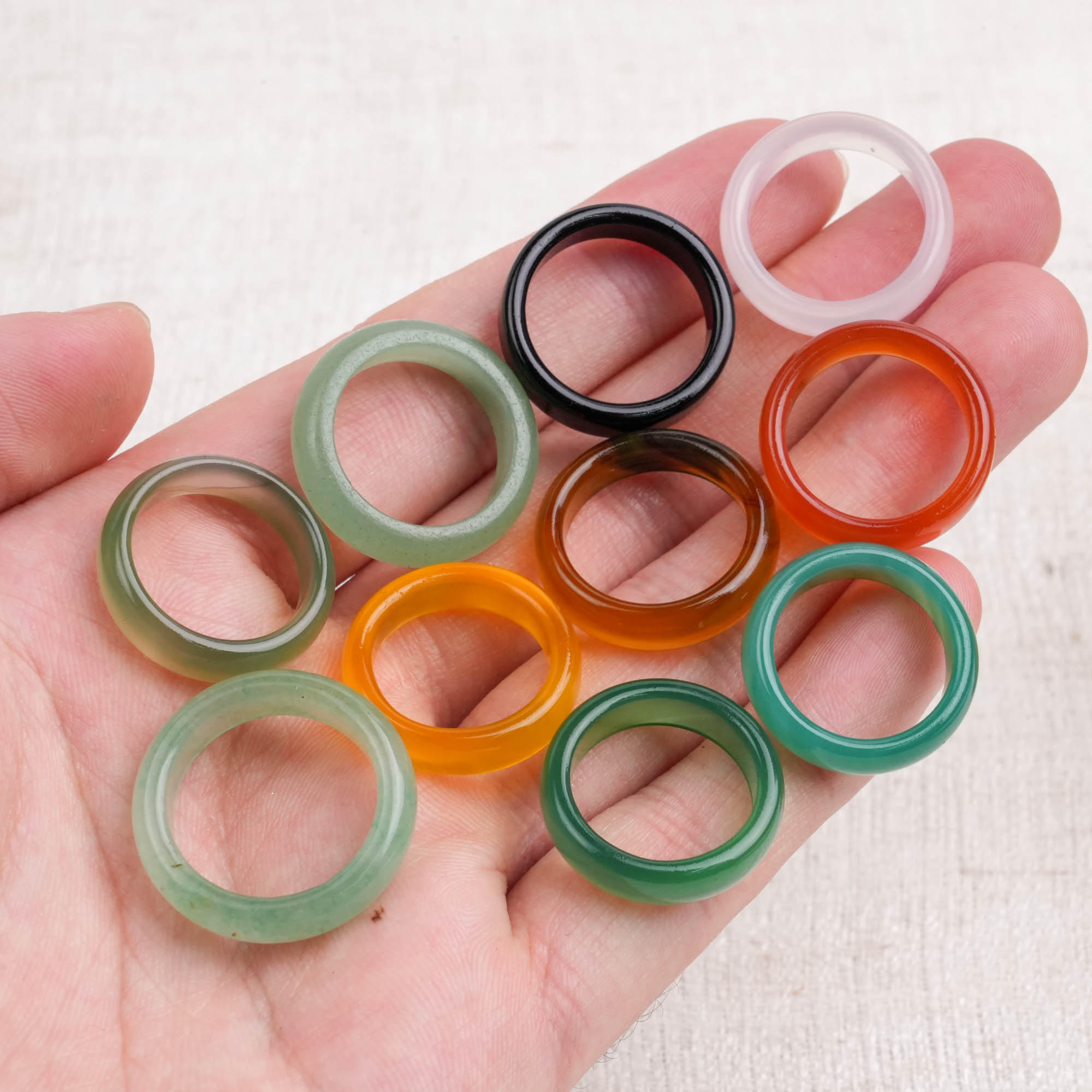 Multi-Color Agate Ring