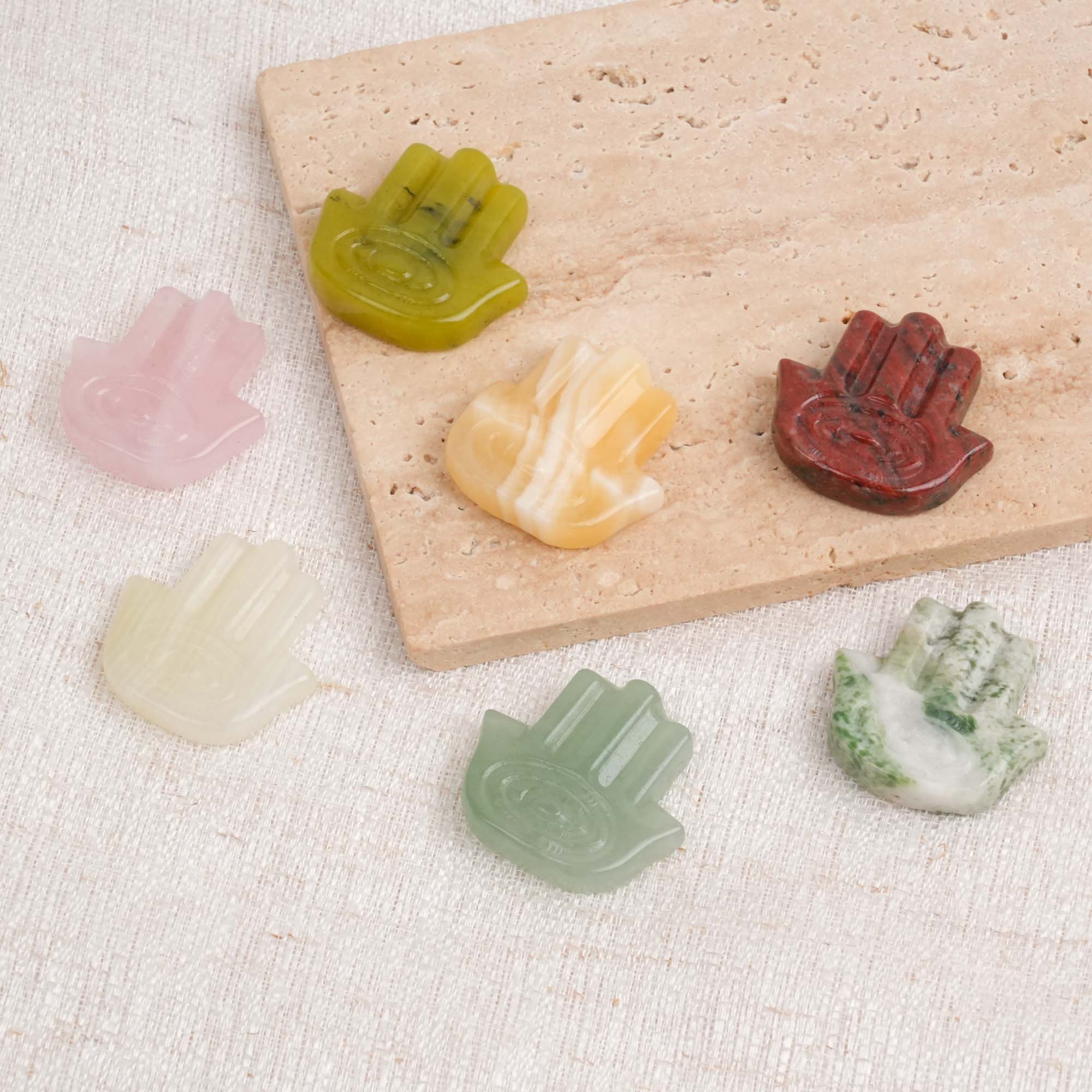 Multi-Material Mini Crystal Palm Carving