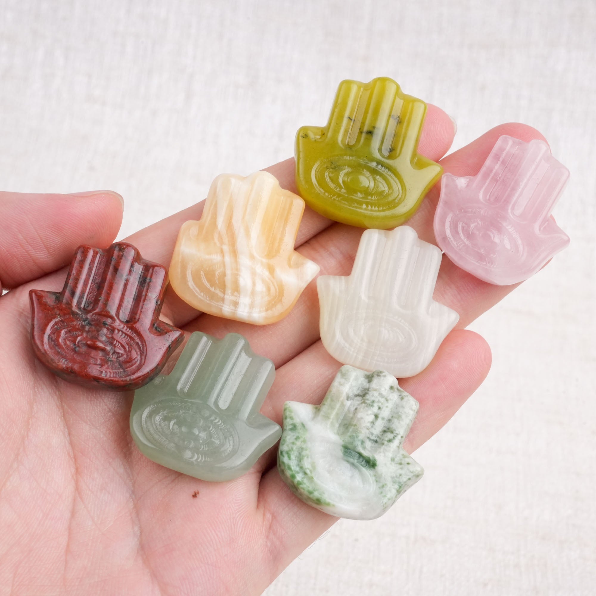 Multi-Material Mini Crystal Palm Carving