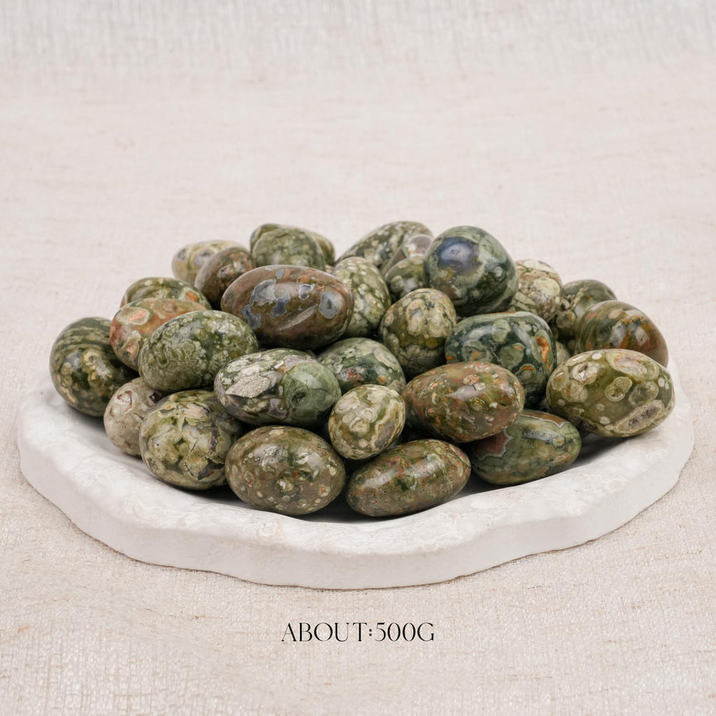 Rainforest Jasper Tumbled Stone