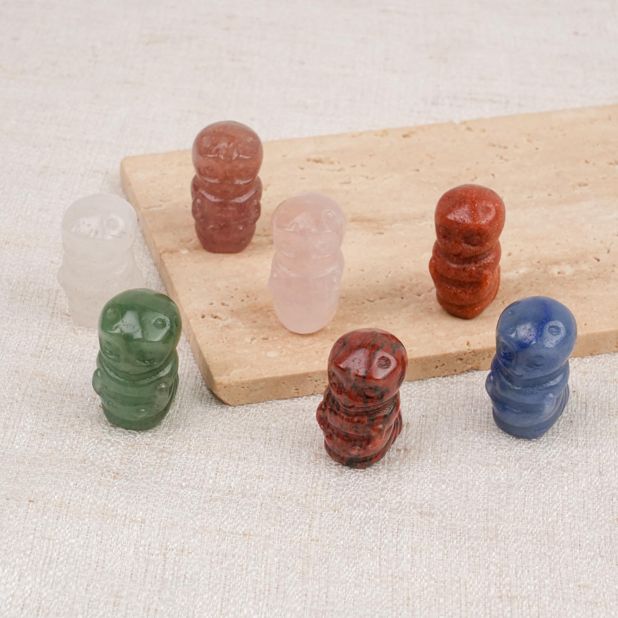 Multi-Material Mini Crystal Caterpillar Carving