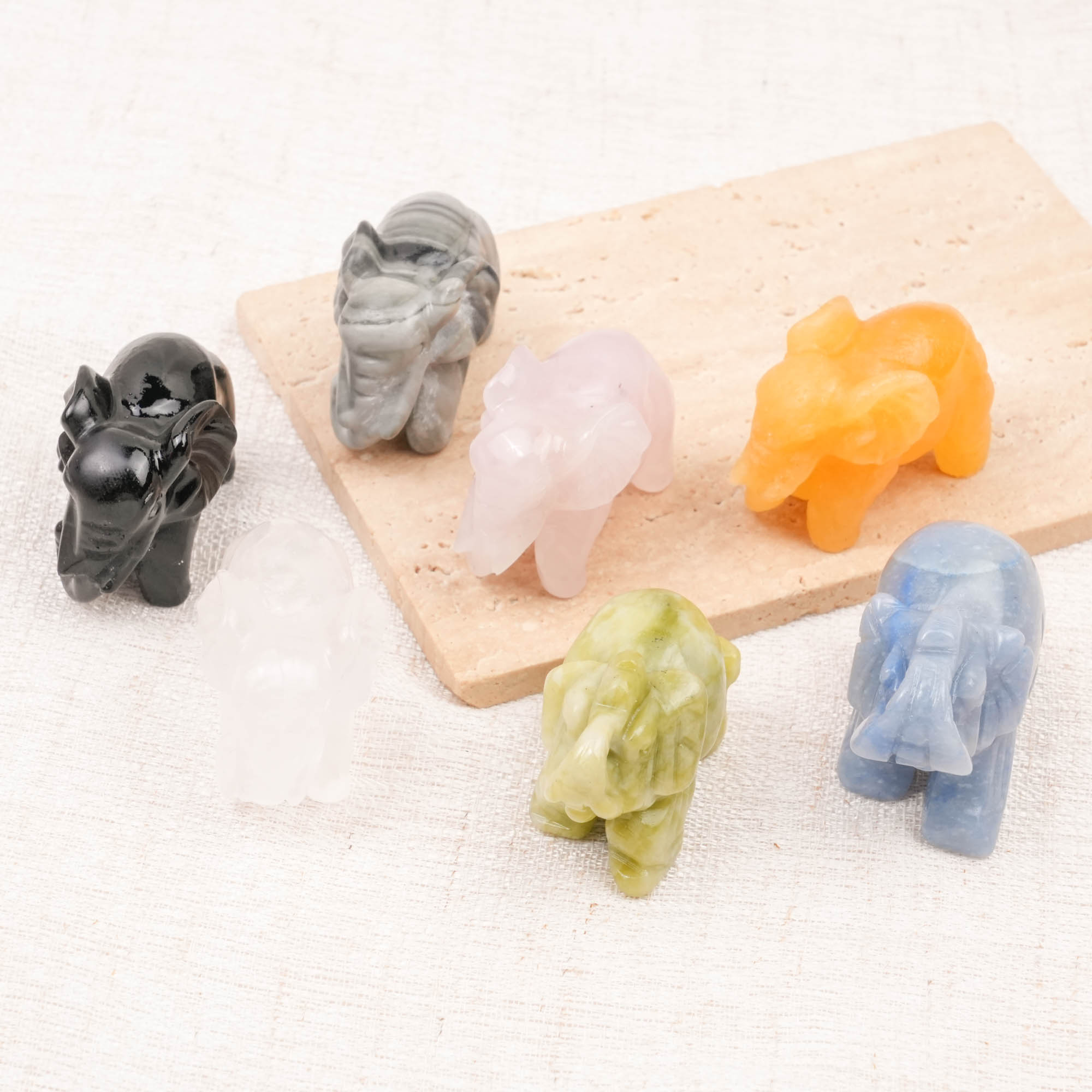 Multi-Material Crystal Elephant Carving