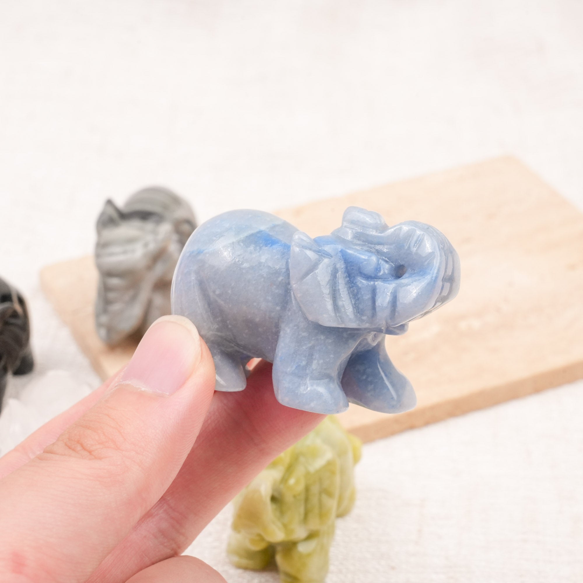 Multi-Material Crystal Elephant Carving