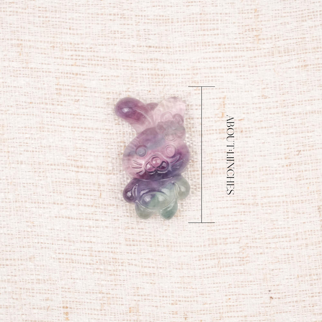 Fluorite Bunny Carving