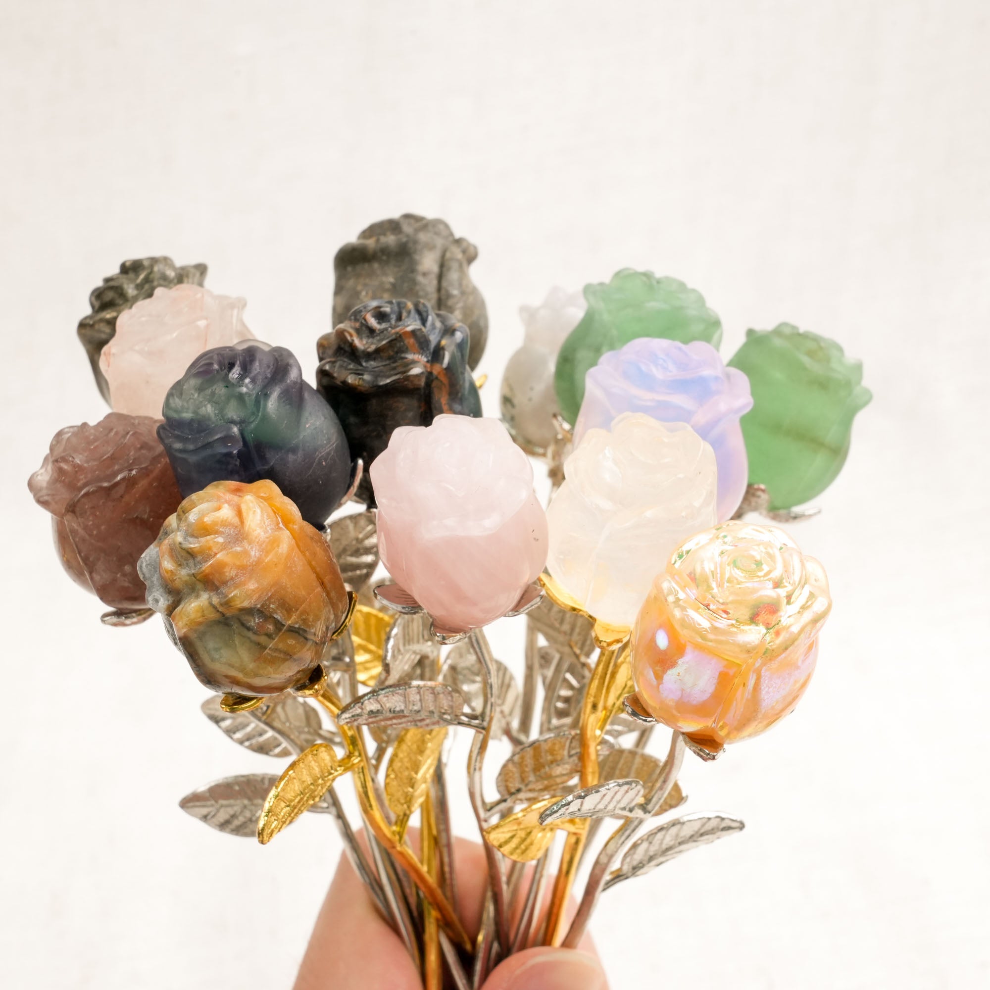 Crystal Rose Flower Decor