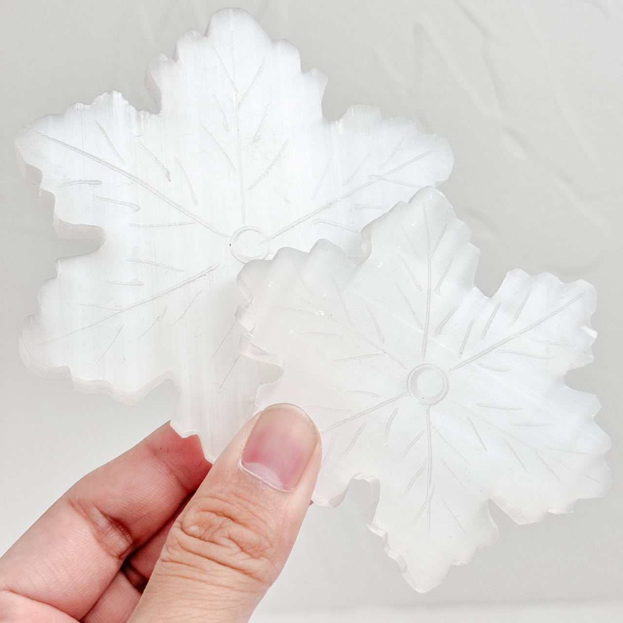 Selenite Snowflake Ornament for Holiday Decoration