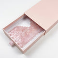 Natural Rose Quartz Crystal Eye Mask, Hand‑Woven Cooling Eye Mask for Facial Spa Relaxation, Reduce Puffiness, Premium Drawer Gift Box Included