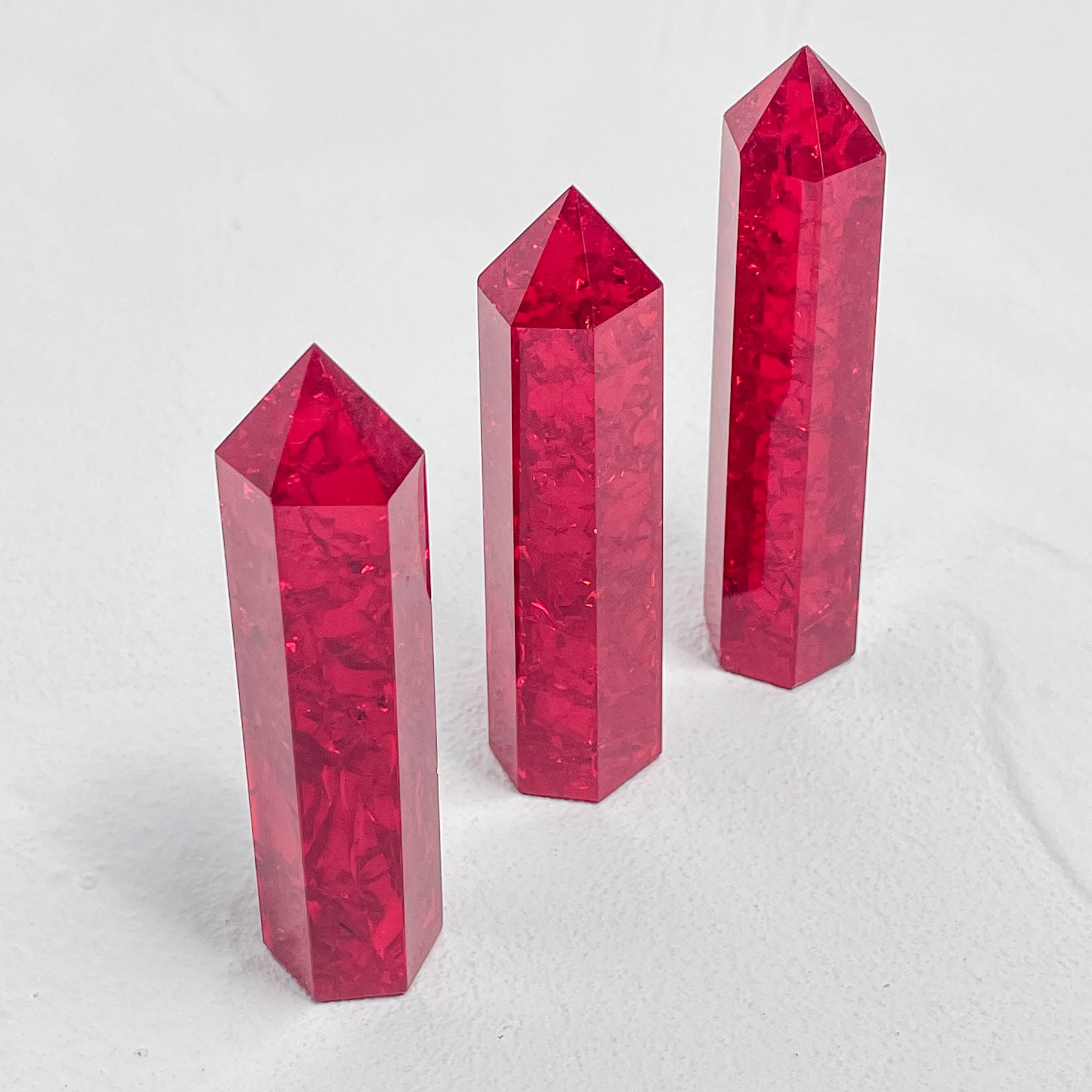 Close-up of Red Crystal Quartz with Texture