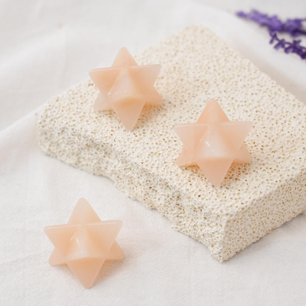 Pink Aventurine Merkaba, ideal for chakra alignment and energy healing