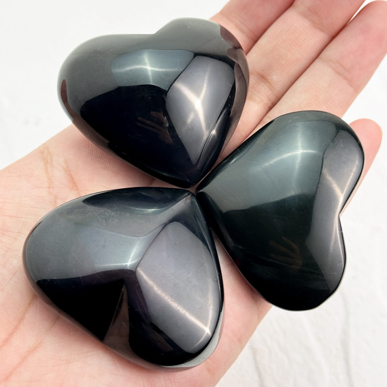 Radiant Rainbow Obsidian Heart