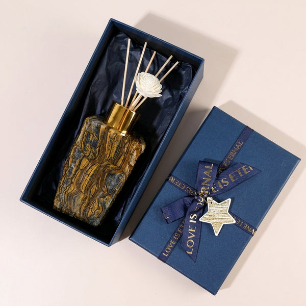 Tiger's Eye Crystal Reed Diffuser Gift Set