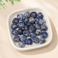 Mini Sodalite Heart Palm Stone, Natural Blue Spot Sodalite Worry Crystal Heart Chakra Decor Gift