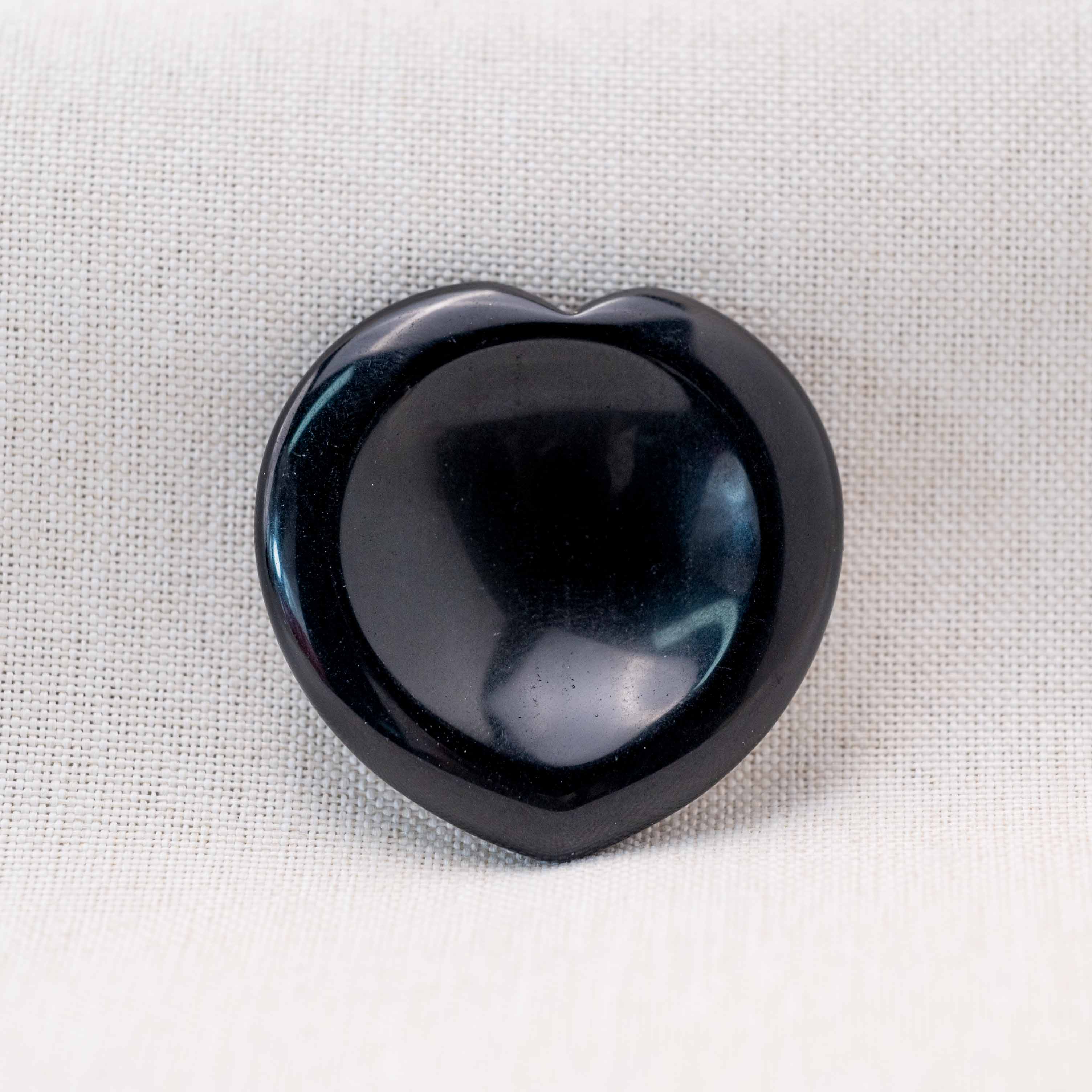 The Black Obsidian Heart Worry Stone is perfect for stress relief and emotional stability