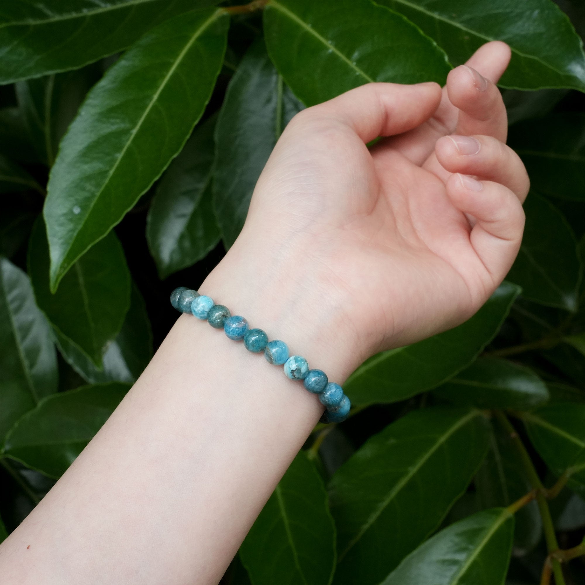 Enhance your meditation with the inspiring Blue Apatite Bracelet