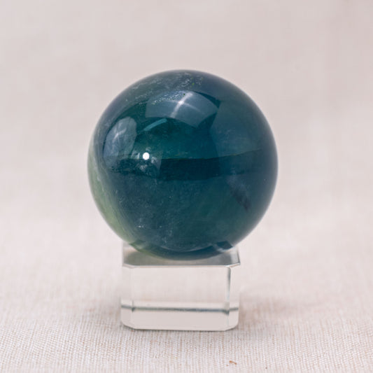 Blue Fluorite Sphere with vibrant blue hues