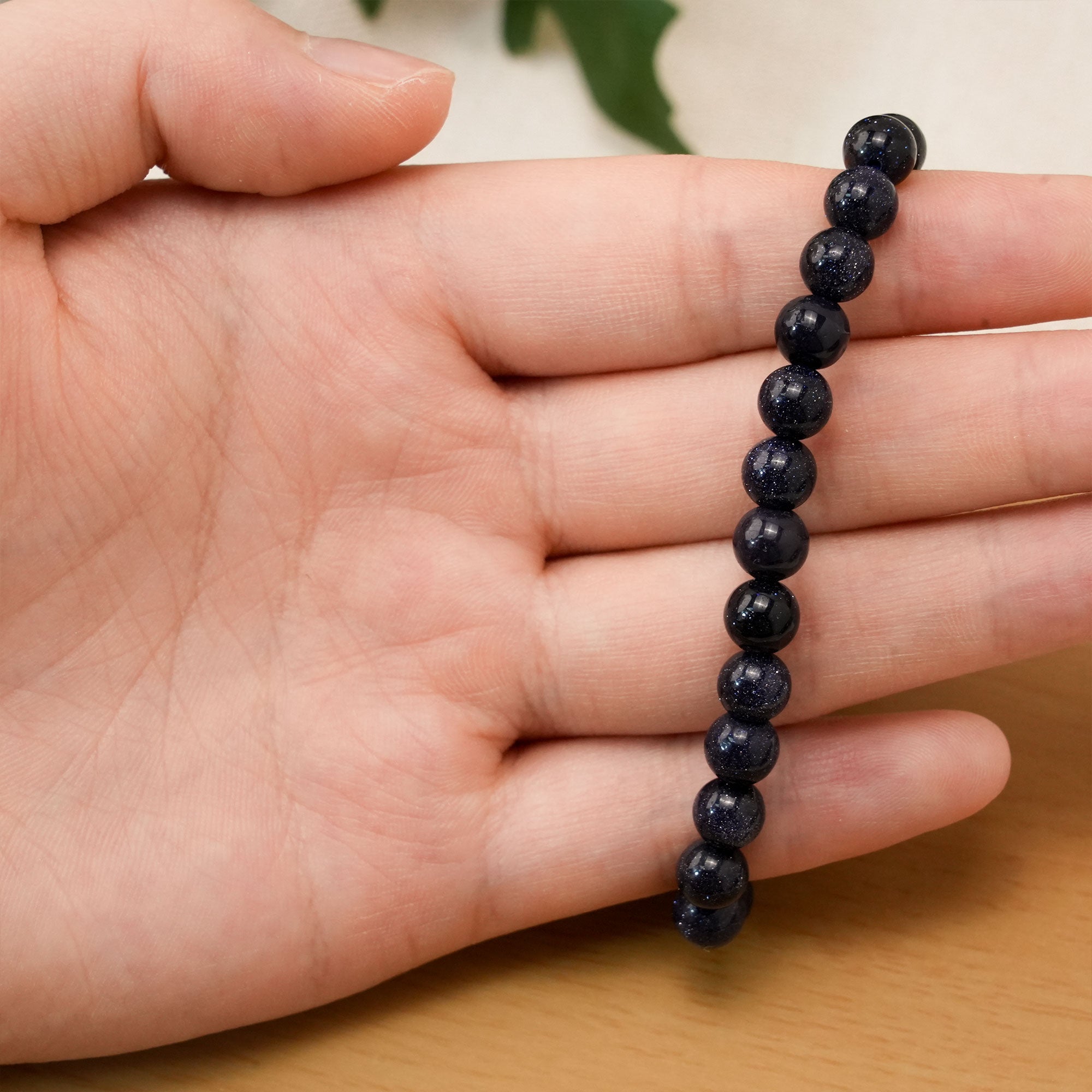 Beautiful Blue Sand Stone bracelet for spiritual insight and peace