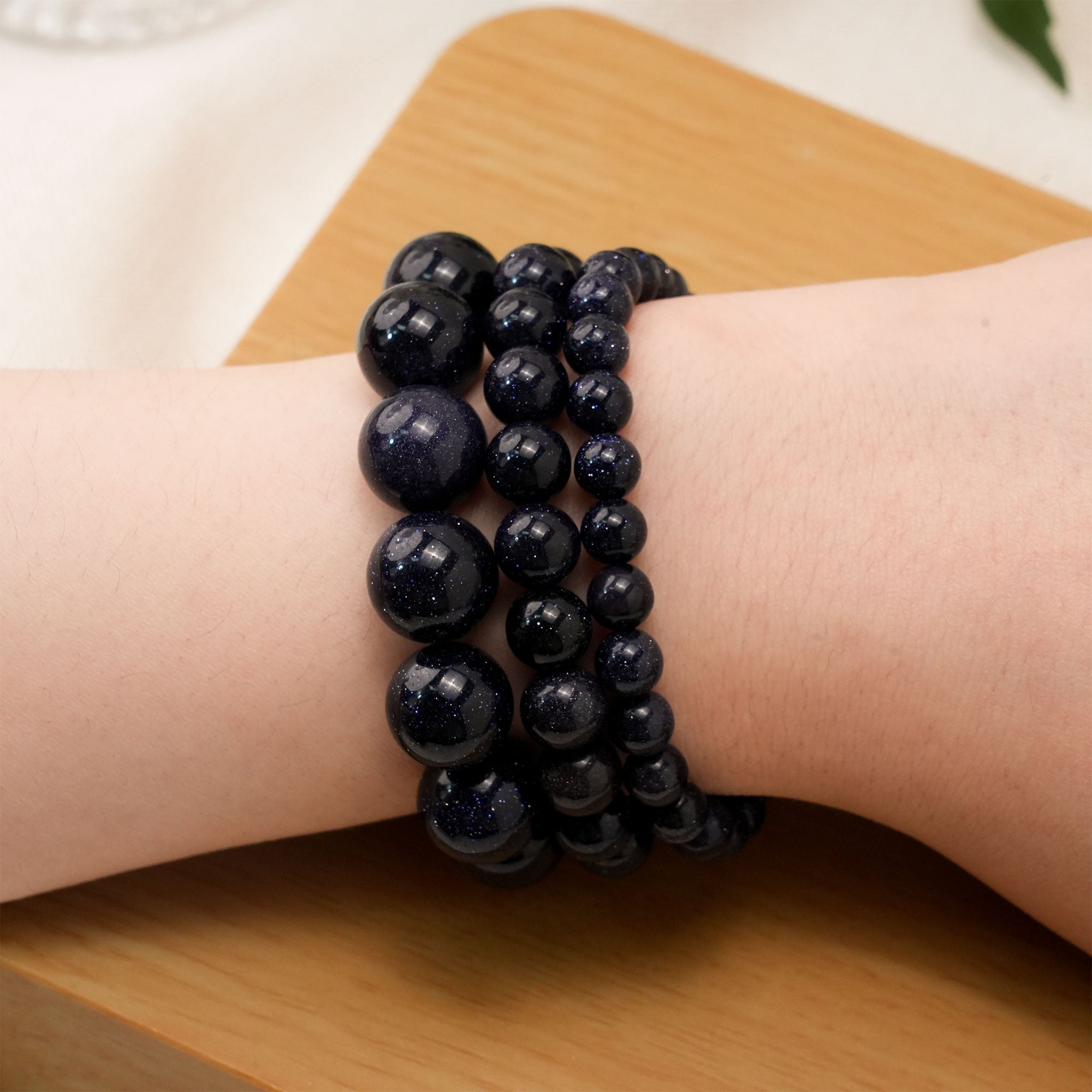 Mesmerizing Blue Sand Stone bracelet promoting focus and clarity