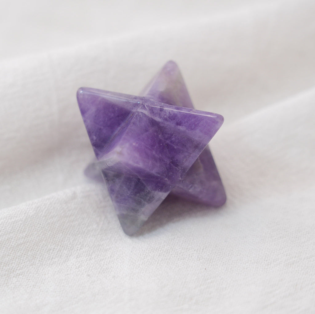 Dream Amethyst Merkaba for emotional balance and spiritual protection