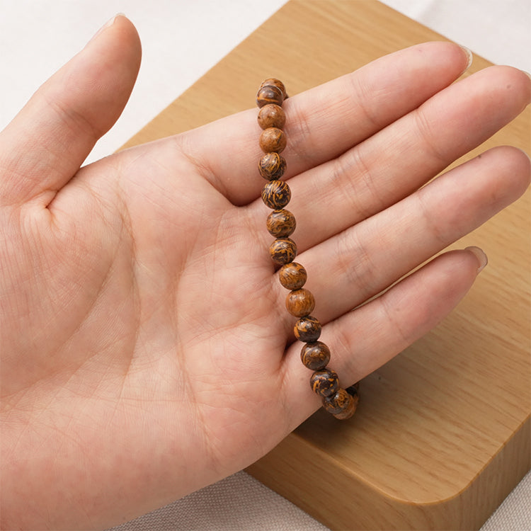 Polished Elephant Skin Jasper Bracelet for Grounding Energy