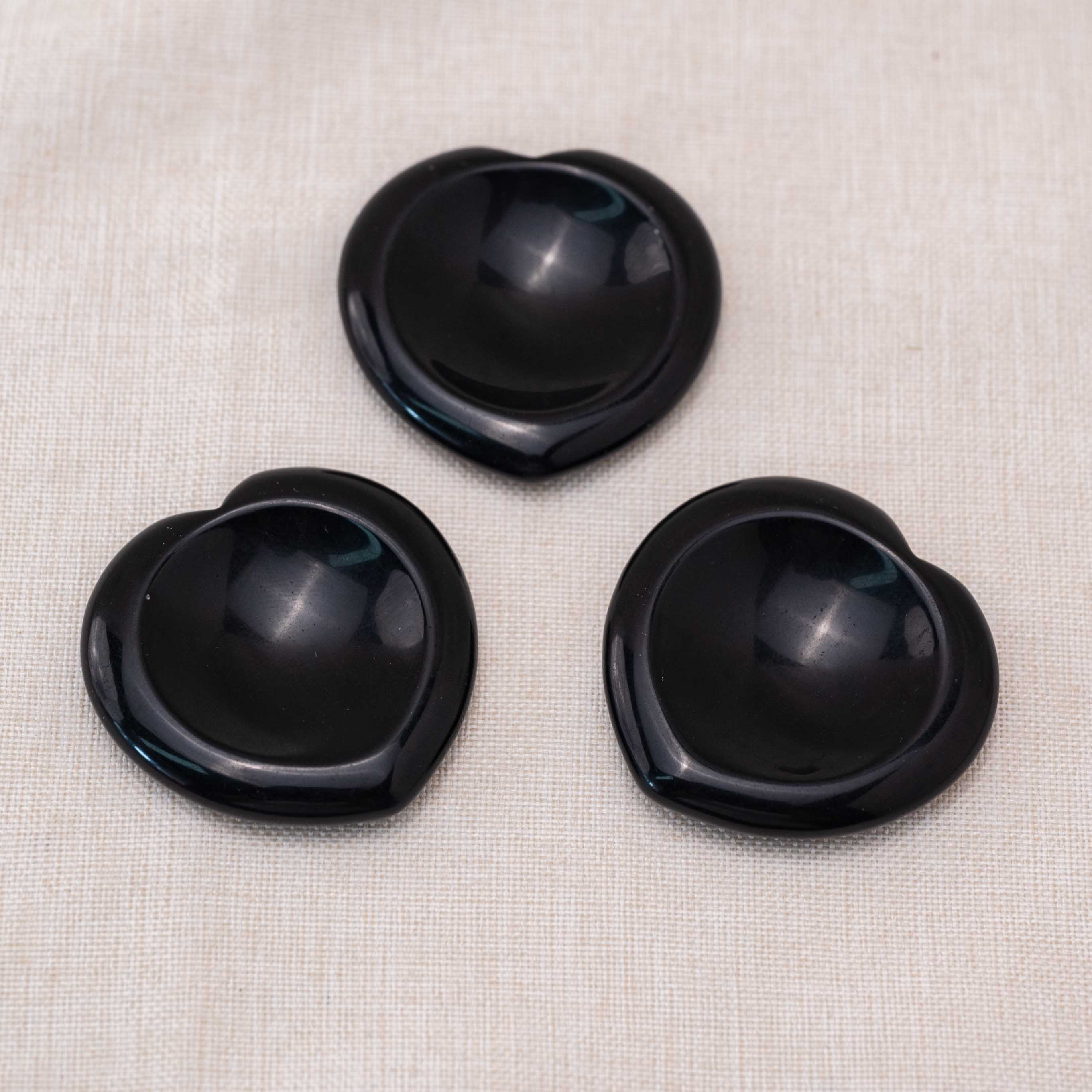 The Black Obsidian Heart Worry Stone is perfect for stress relief and emotional stability