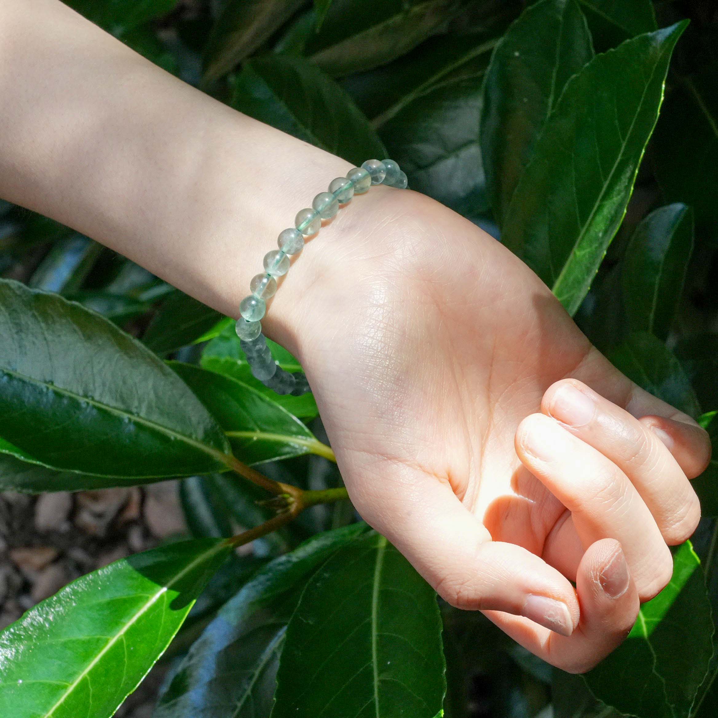 Green Fluorite Bracelet with Natural Gemstones