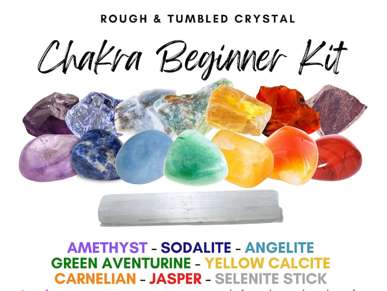 15Pcs Rough & Tumbled Crystal Set