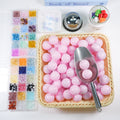 Surprise Scoop Bead Kit‑Mixed Crystal Glaze Resin Beads for Bracelet Making