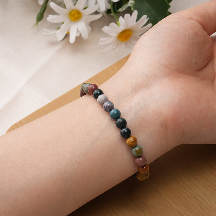 Natural Ocean Jasper Bracelet displayed on a white background