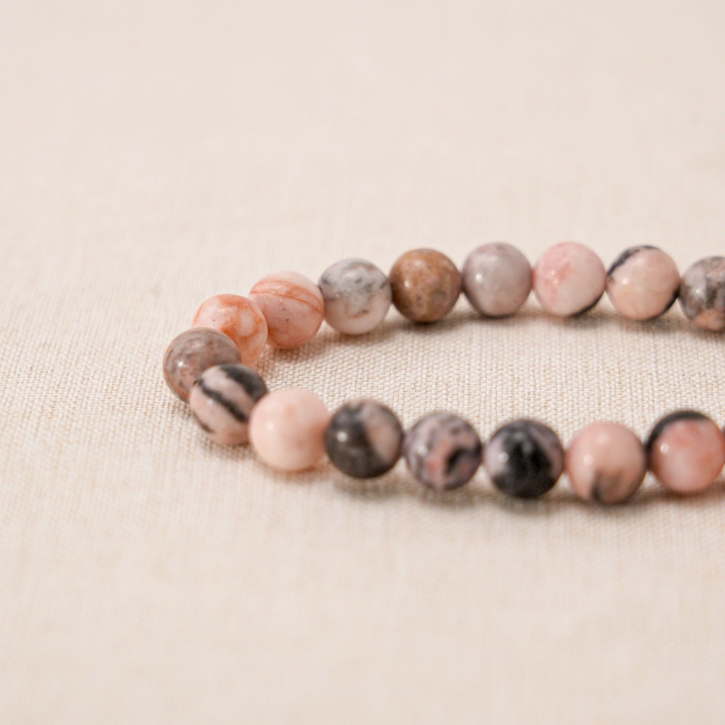 Pink Zebra Jasper Bracelet combining stylish design with healing properties