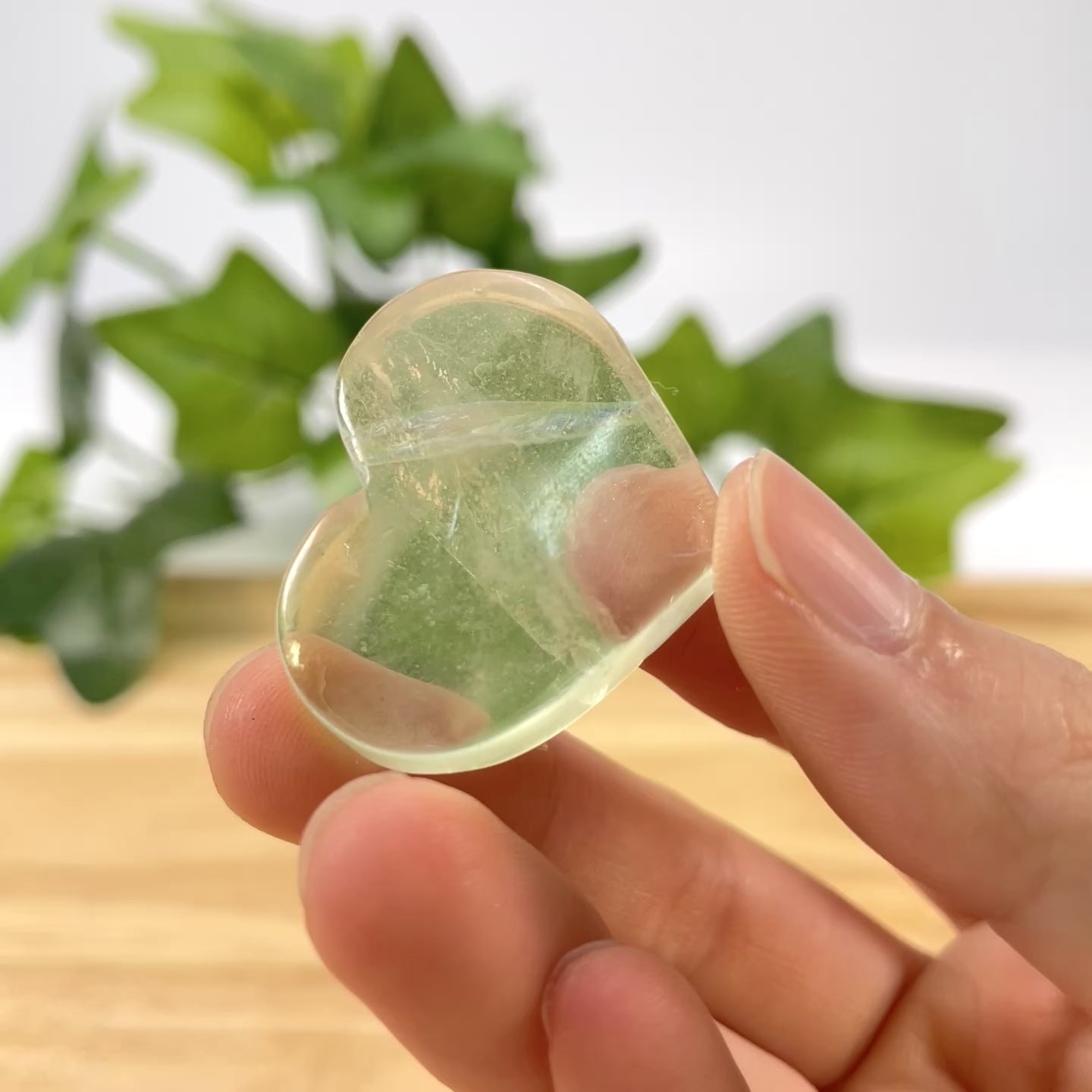 Green Fluorite Heart: Natural Healing Crystal for Calm & Heart Chakra Balance