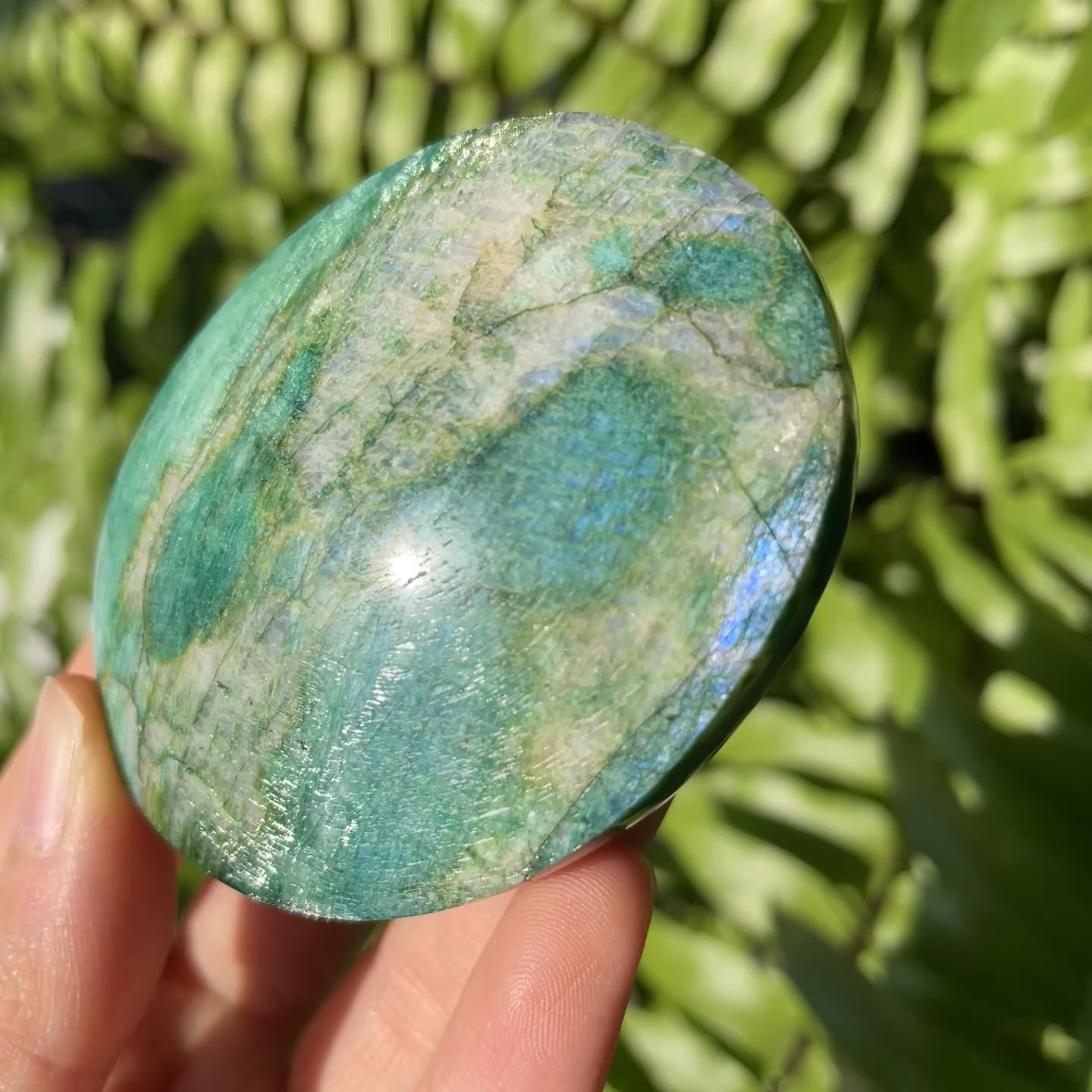 Green Moonstone Palmstone