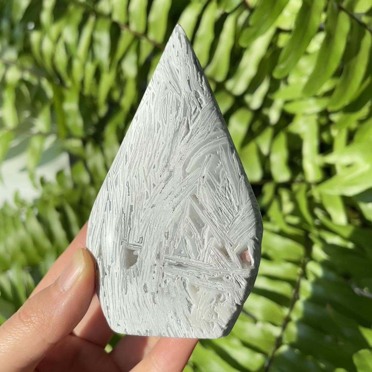 White Mexico Agate Ornament