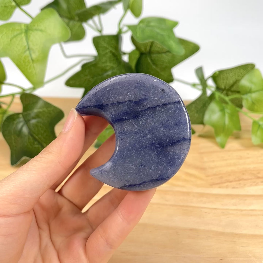 Mixed Crystal Moon & Star Carvings | Natural Polished Palm Stones for Meditation & Altar Décor