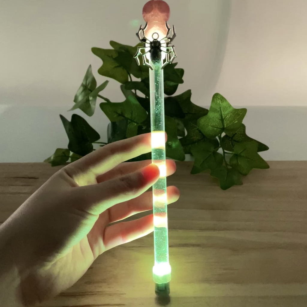 Glowing Crystal Carved Wand - Random Cute Santa & Holiday Themed Design