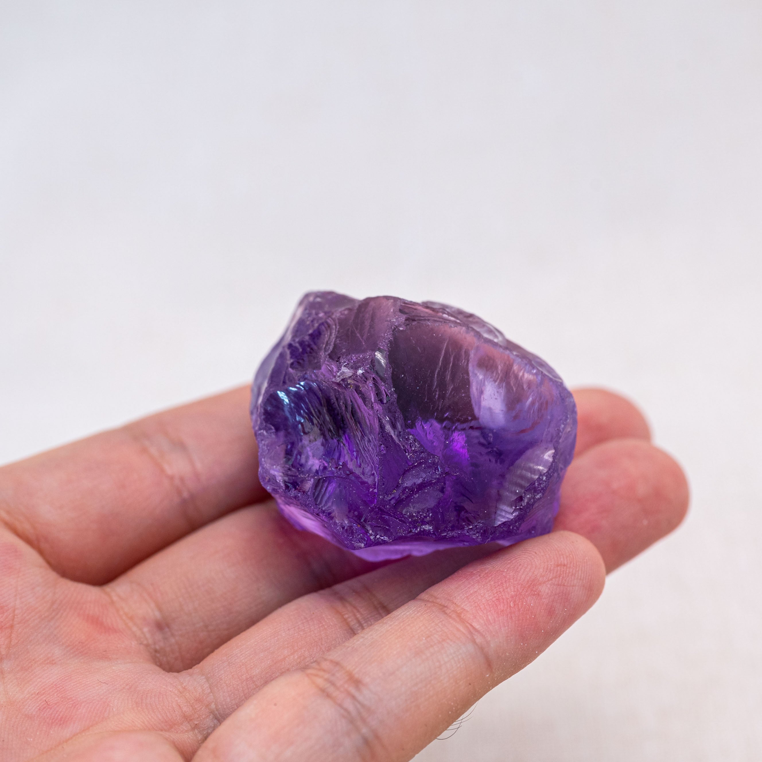 Use raw amethyst crystal to promote calm and serenity