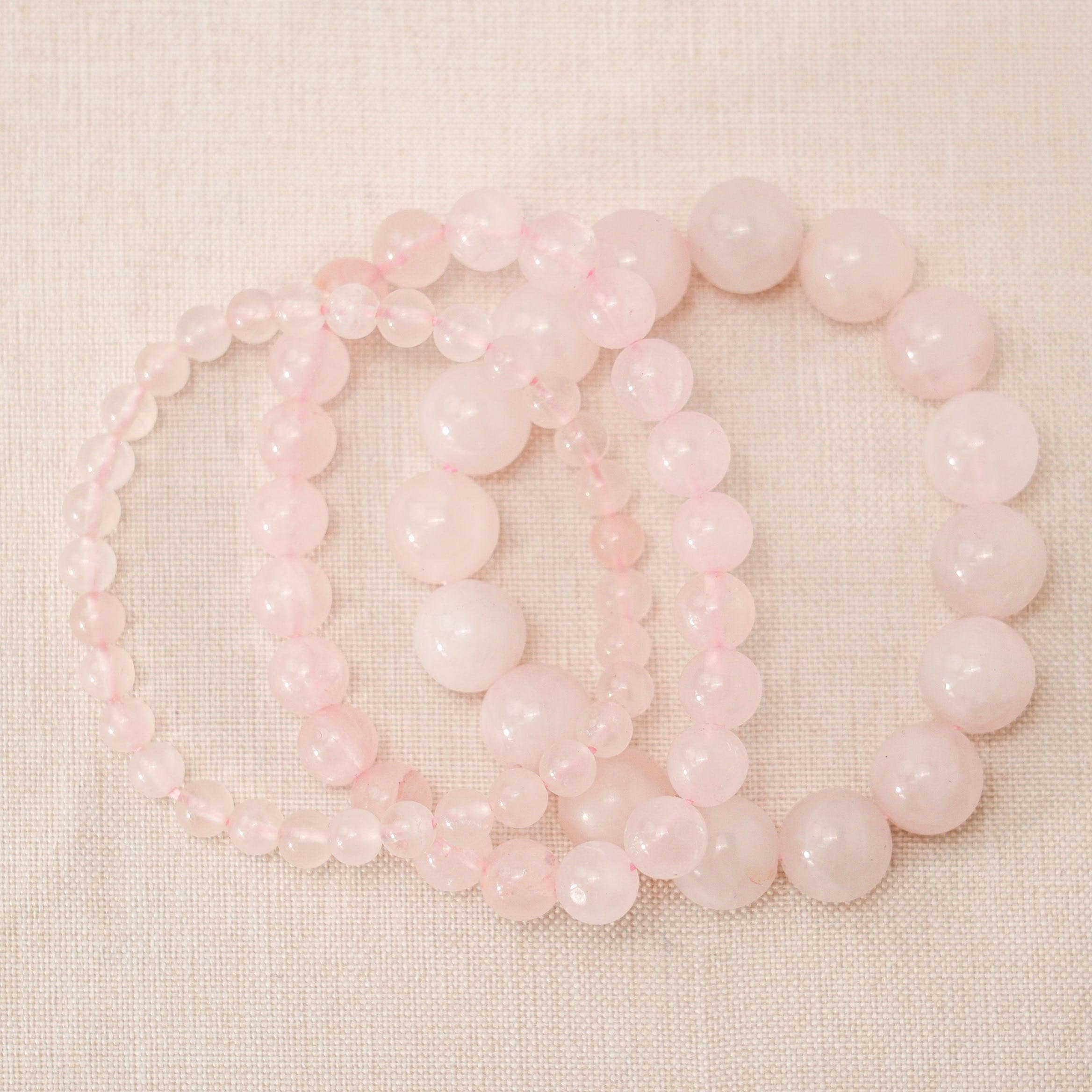 Natural Rose Quartz Bracelet for romantic energy and emotional balance