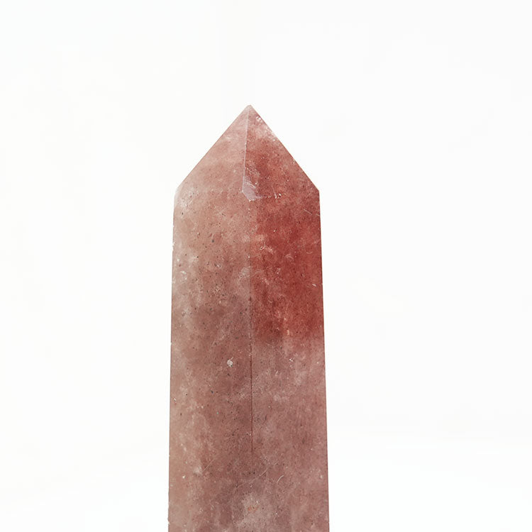 Strawberry quartz gemstone point